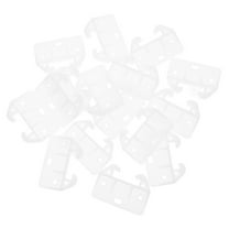 16pcs White Plastic Drawer Guides Rear Drawer Replacement Guides Brackets Drawer Track Parts for Furniture Dressers and Wardrobe