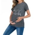 thumbnail image 2 of EGNMCR Blouses & Chemises à Manches Courtes Col Rond Été Col Rond T-shirt Imprimé Lettre Grande Taille Blouse pour Femmes Enceintes, 2 of 4