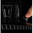 thumbnail image 1 of Puntas de uñas BRILLAR francesas transparentes 500 piezas acrílico curvado en C, 1 of 5