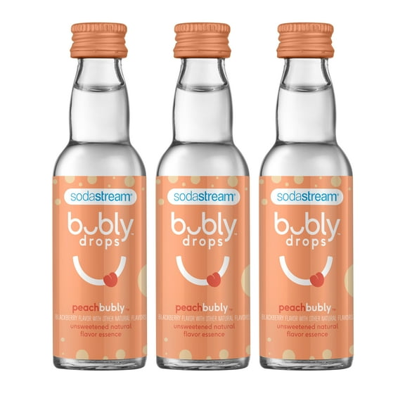 SodaStream bubly Drops Peach Flavored Sparkling Water Drink Mix, 3 Count, 440 ml