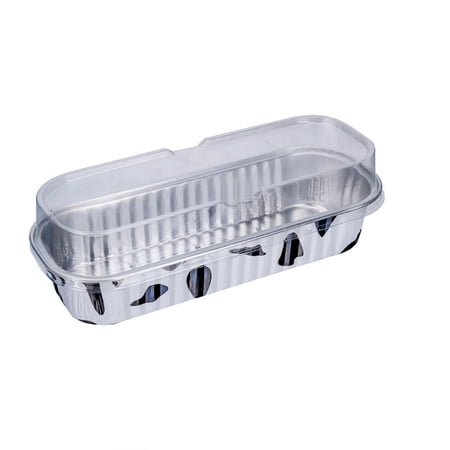 50pcs Disposable Tin Foil Pans with Lids Aluminum Pans To Go Containers for Cooking Baking Catering Party Meal Prep Take Out Freeze