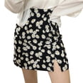 thumbnail image 1 of Qarigey de mujer Estampado de flores corta de cintura alta Split A-line Girl Cloth Prendas para la parte inferior del cuerpo negro METRO Qarigey AP001947-02, 1 of 6