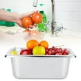 thumbnail image 3 of HLONK Dish Pans for Washing  Stainless Steel Food Buffet Tray Dishes Square Food Container, 3 of 7