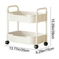 thumbnail image 3 of 2-Tier Kitchen Storage Cart with Handles, Rolling Utility Cart with Wheels, Multi-Purpose Mobile Organizer Rack for Bathroom, Living Room, Office, and Home Organization, 3 of 5