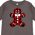 thumbnail image 4 of Inktastic Buffalo Plaid Gingerbread Man Boys or Girls Long Sleeve Toddler T-Shirt, 4 of 5