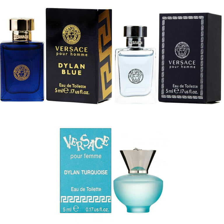 Versace Dylan Blue EDT, Pour Homme EDT, Dylan Turquoise Femme - 5ml 3PK Kit  