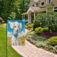 thumbnail image 2 of Wobogo White Poodle Garden Flag 28×40 Inch Double Sided For Outdoor Yard Decoration, 2 of 6
