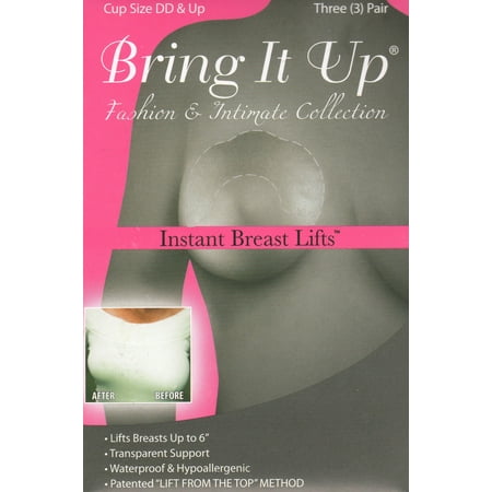 

Bring It Up - Instant Breast Lift - Clear - Plus size - DD+ Cups (3 Pairs)
