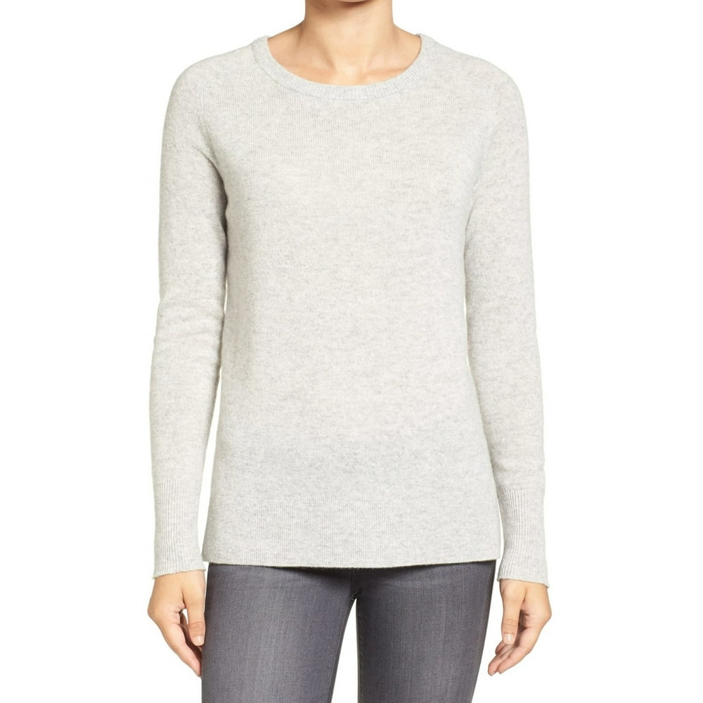 Halogen - Womens Sweater Light Heather Crewneck Side-Slits XL - Walmart ...