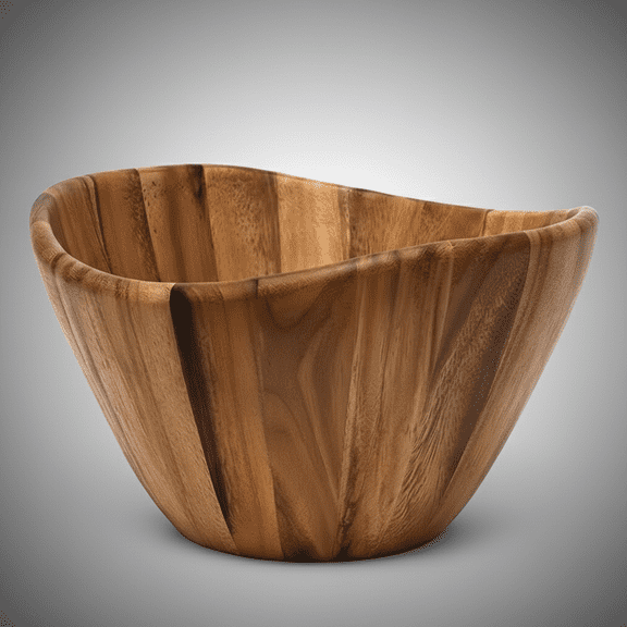 Acacia Wood Salad Serving Bowl, 12"