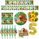 thumbnail image 2 of Vajilla desechable de El Rey León Simba para decoración de Fiesta Temática, plato de papel de animales de la selva, taza, servilleta, suministros de fiesta para niños, 2 of 4