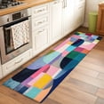 thumbnail image 2 of 2'x6' Rug Runners for Hallways Kitchen, Colorful Geometric Non Slip Entryway Beside Floor Carpet Runner, Abstract Art Color Block Modern Washable Laundry Room Bedroom Throw Rugs Mat for Family Pet, 2 of 8