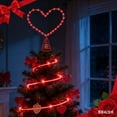 thumbnail image 6 of Lighted Red Heart Tree Topper with Base, Battery Operated for Valentine's Day Wedding Anniversary Decorations, 6 of 9