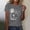 Gray, variant on Giftesty Blouses for Women Dressy Casual Women Fashion Summer Sexy Printed Regular Women Short Sleeves Round Neck
