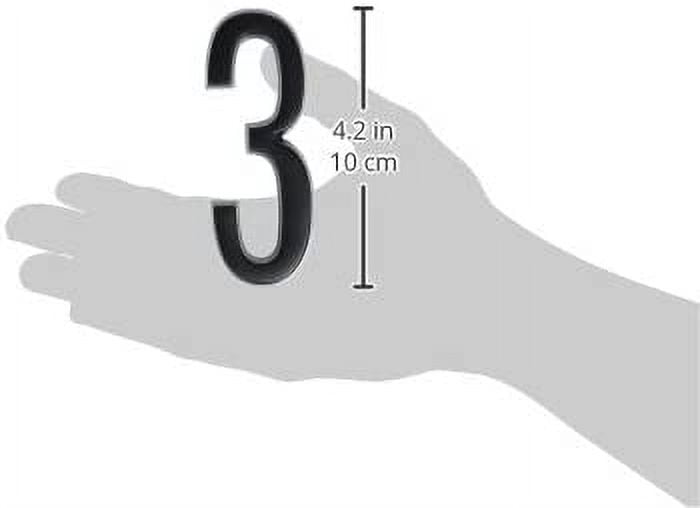 The Hillman Group 843257 4 in. Bronze Aged Distinctions Zinc Die-Cast Adhesive Plaque Number - 3 - 3 Piece