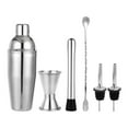 thumbnail image 3 of Kezqiaxn Kitchen Supplies 6Pc Cocktail Shaker Stainless Steel Bartender Tool Drink Bar Set 750ml silvery, 3 of 7
