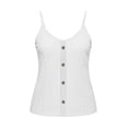 thumbnail image 6 of Tank Tops for Women Loose Fitting Womens Breathable Cami Tops Eyelet Lace V Neck Tank Tops Sleeveless Summer Vacation Casual Camisole White XL, 6 of 9