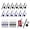 14 Black & 14 Blue Ink, variant on Uwaomah Pen with Chain [Pack of 21] – Security Desk Pen on a Chain with Adhesive Base & 23" Chain Pen Holder | Includes (7 Black) Pens & 14 Refills (7 Black+7 Blue) for Office,Counter & Reception Use