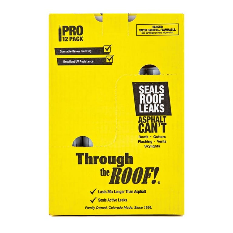 Sashco Through the Roof 1-quart Clear Paintable Solvent Caulk in