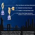 thumbnail image 2 of Gem Stone King 14K Yellow Gold Blue Tanzanite and Lab Grown Diamond Earrings for Women | 1.37 Cttw | Gemstone December Birthstone | Pear Shape 7X5MM, 2 of 6