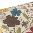 thumbnail image 5 of Adeco  Floral Printed Linen Cube Storage Ottoman Footrest Footstool Flower, 5 of 10