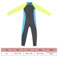 thumbnail image 3 of Bañador deportivo acuático para niños protección solar elástica para niños traje de baño con cremallera manga larga de una pieza para niños para navegar ANGGREK Otros, 3 of 8