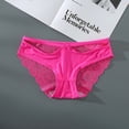 thumbnail image 1 of Braguitas de talla grande para mujer, ropa interior de encaje de seda de hielo sin costuras, ropa interior de algodón hasta la mitad de la cintura, ropa interior para chicas gorditas, 1 of 6
