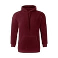 thumbnail image 4 of Awdenio Shirts for Men Sherpa Fleece Hoodies Pullover Quarter Zip Casual Hooded Chunky Fall Winter Warm Sweatshirt, 4 of 5