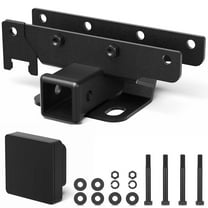 POFENZE Tow Trailer Hitch Receiver Kit 2 Inch Rear Bumper for 2018-2025 Jeep Wrangler JL JLU Max Towing Capacity 3500 lbs