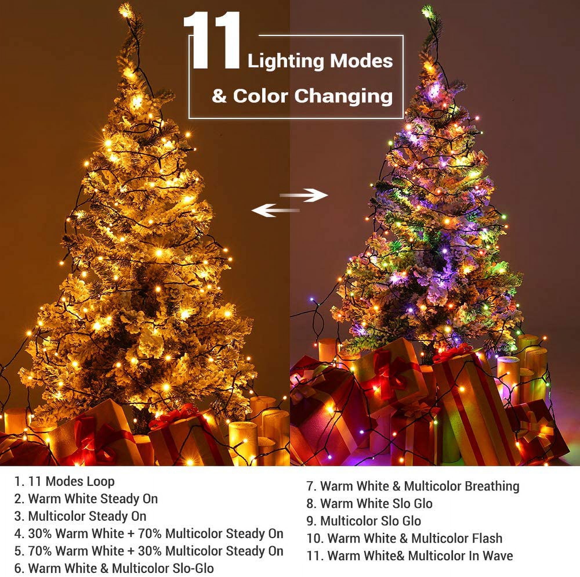 Brizled Smart Christmas Lights, 66FT 200 LED WiFi Silver/Copper Wire Color  Changing Fairy Lights App Control, RGB Dimmable Christmas Tree Lights Music