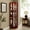Cherry, variant on 6-Tier Corner Curio Cabinet with Acrylic Mirror and Lighting / Highlight Collectibles in Display