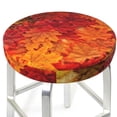 thumbnail image 3 of Balery Autumn Leaf Velvet Round Bar Chair Cushion Cover Adjustable, Protects From Scratches And Stains, Soft & Washable Ideal For Wooden And Metal Stools - 14 Inch, 3 of 7
