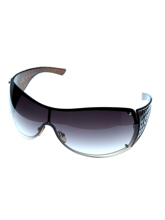 Brown & Purple Colored Acrylic Goggle-Sunglasses #3921