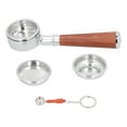 thumbnail image 2 of Bottomless Filter Holder, Alloy + Rosewood Practical Stable Coffee Machine Handle  For  For Coffee Clerk For Coffee Lover For Cafe Red Rosewood, 2 of 8