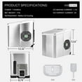 thumbnail image 4 of Electactic Ice Maker Machine for Countertop, 26Lbs/24H Portable Electric Ice Makers, Compact Ice Cube Maker with Ice Scoop and Basket 9 Cubes Ready in 6-8 Minutes,Ice Making Machine for Home, 4 of 12
