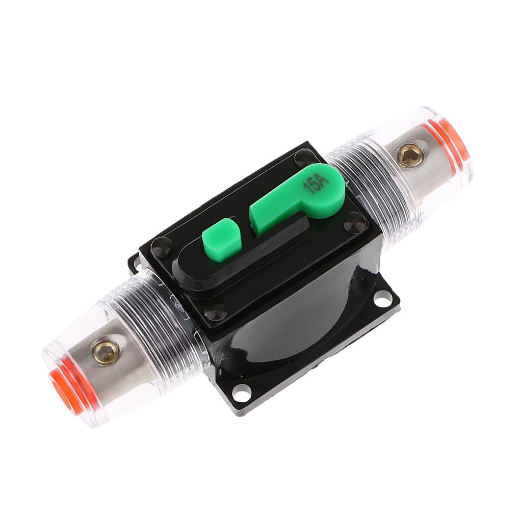 LeeQinersw 2Pcs 15A Manual Breaker, 12V/24V/32V DC 15Amp Car Audio Inline Circuit Breaker