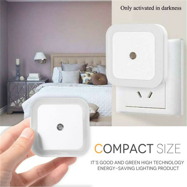 Link LED Night Light Plug in Auto Dusk Till Dawn Smart Sensors Perfect for Hallways, Bathroom, Kitchen, Bedroom 6 Pack