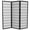 Black, variant on 4 ft. Tall Window Pane Shoji Screen - Natural - 3 Panels