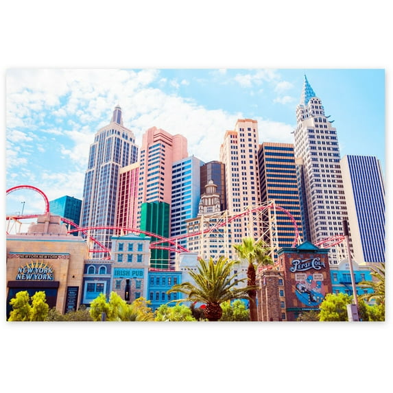 Awkward Styles Las Vegas Colorful Poster Unframed Decor American Poster Decor Las Vegas Night View Wall Art Luxury Life Las Vegas Poster Las Vegas Party Decorations Viva Las Vegas Casino Lovers Gifts
