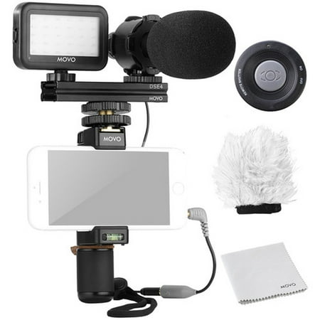 Movo Photo Smartphone Video Kit V7 with PR-1 Smartphone Rig & VXR50 Pro Stereo Microphone