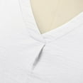 thumbnail image 5 of Siilsaa Womens Dressy Casual Shirts Short Sleeve V Neck Work Blouse Business Casual Tops White,S, 5 of 5