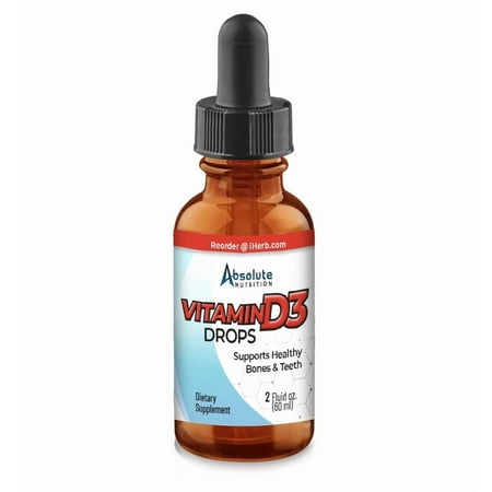 Vitamin D3 Liquid Drops – 5000 IU – 1oz – Bone Strength, Calcium Absorption & Immune Health – Easy Dropper