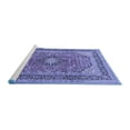 thumbnail image 2 of Ahgly Company Machine Washable Indoor Square Persian Blue Traditional Area Rugs, 7' Square, 2 of 4