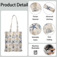 thumbnail image 2 of Eco-Friendly Reusable Grocery Bag with Watercolor Ocean Starfish - Foldable & Machine Washable Tote, 2 of 6