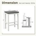 thumbnail image 4 of Yardi Yard Set of 2  Upholstered Bar Stool, Counter Height Barstools with Footrest and Back for Kitchen, Gray, 4 of 8