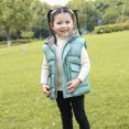 thumbnail image 5 of Chaleco acolchado con capucha para niños y niñas pequeños, chaqueta de invierno cálida y ligera, sin mangas, con cremallera y orejas de oso, 5 of 5