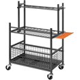 thumbnail image 1 of Garden Tool Organizer, Yard Tool Tower Rack for Garage Organization and Storage, Heavy Duty Garden Tool Storage with Wheels and Hooks, Hold Long-Handled Tool/Rake/Broom, Black, 1 of 5