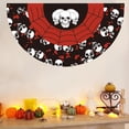 thumbnail image 4 of 2pcs Halloween Bunting Flag 3 Stripe Half Fan Flag Bunting Banner Trick or Treat Halloween Party Decoration Outside Porch Garden Outdoor Yard Indoor Home, 4 of 4