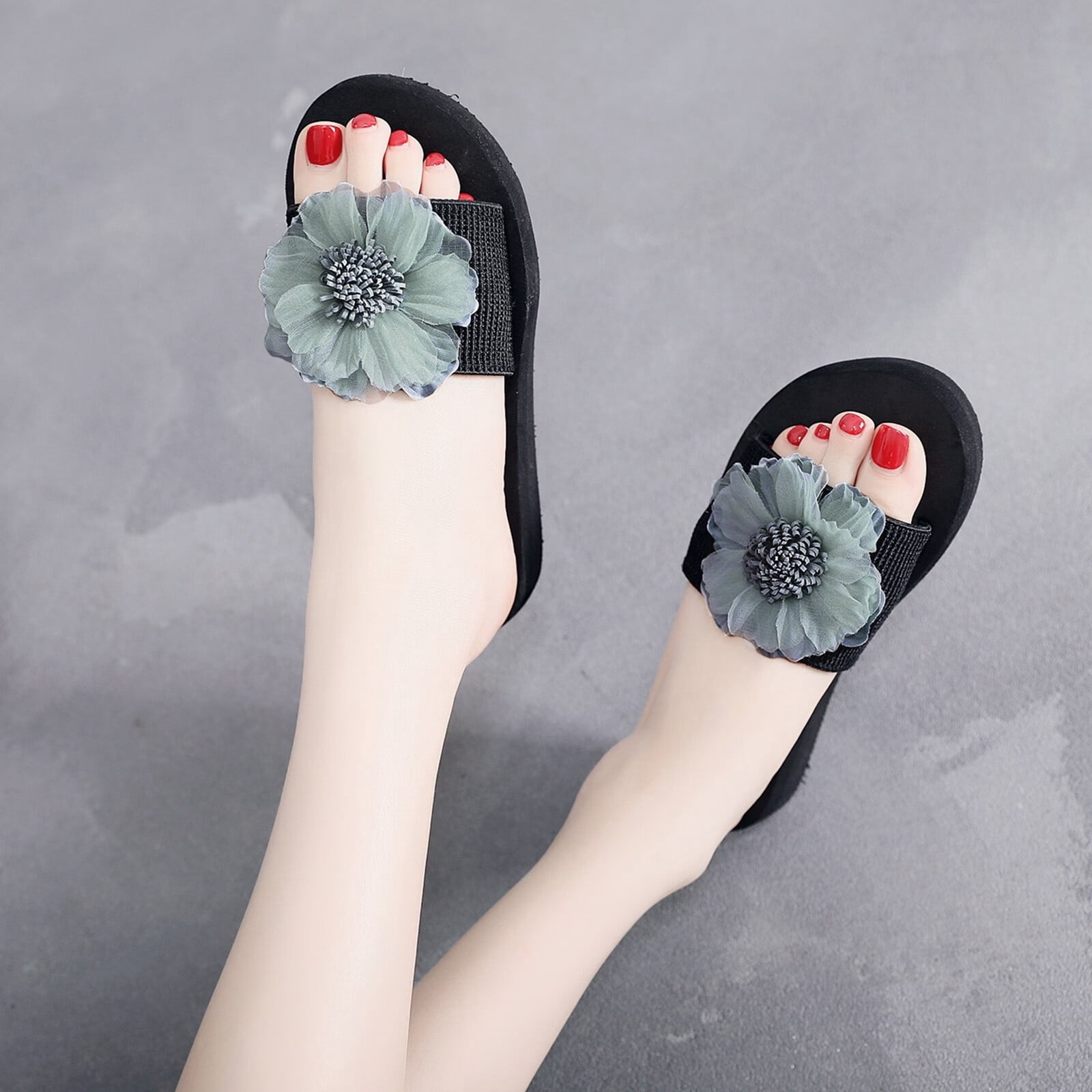 Women Slippers Flower Beach Ladies Slippers Flip Flops Beach Shoes Sandals  Slippers - Walmart.com