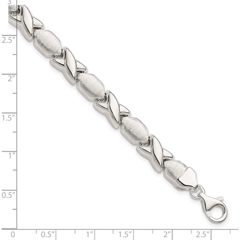 Jewelry by Sweet Pea Sterling Silver Polished and Satin X and O